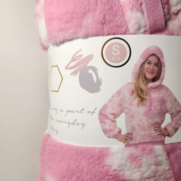 NEW Women's Pajama Gift Set PJs pajamas 2 Piece Hoodie hooded top Pants Pink Top - Picture 4 of 9